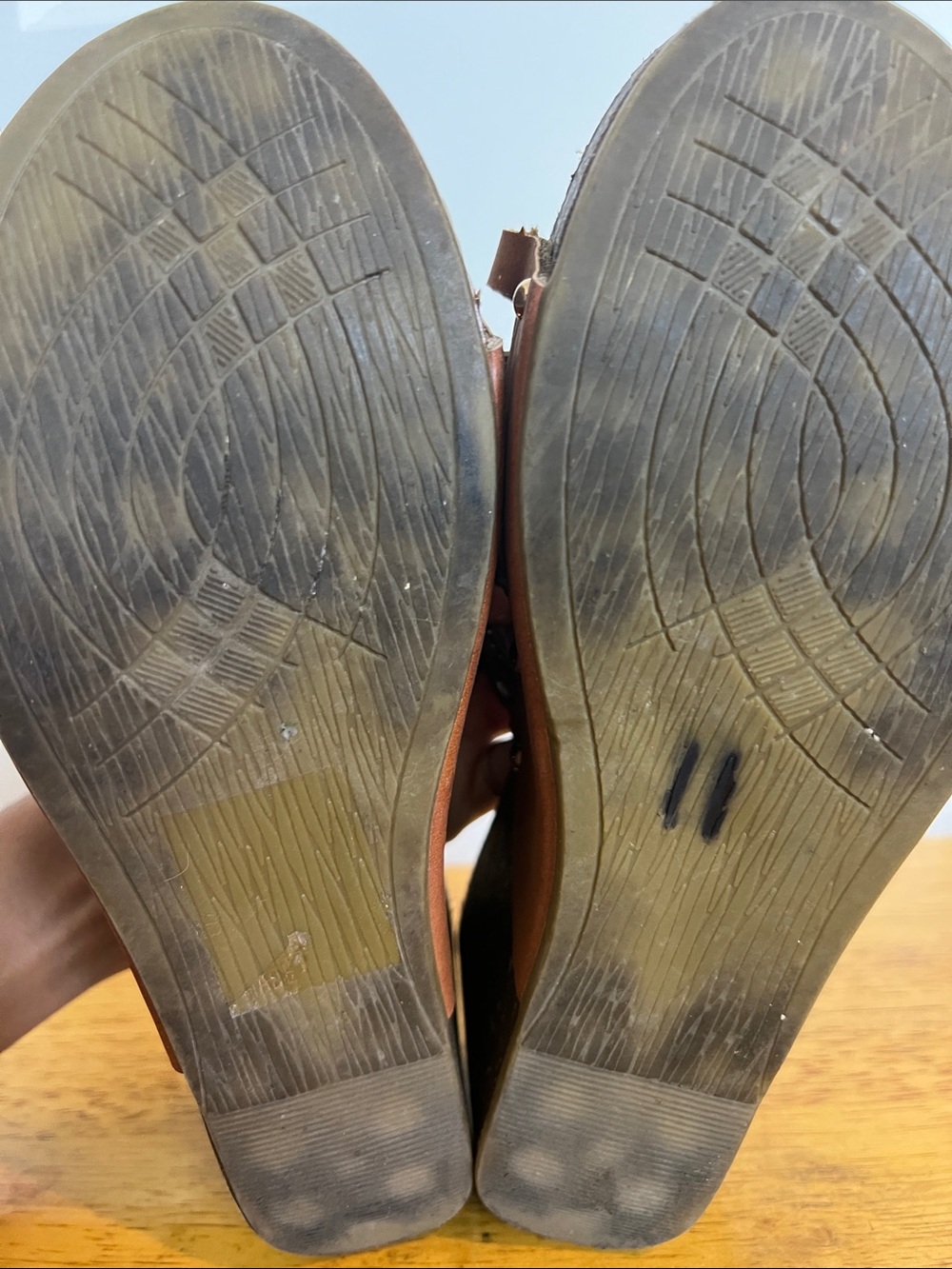 Women’s Brown Studded Wedge Sandals - Picture 5 of 5